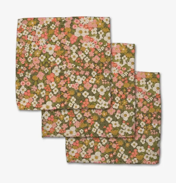 Dishcloth Set | Microfiber | Gilded Garden Florals