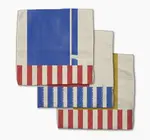 Dishcloth Set | Microfiber | Striped Heart Red/Blue/Yellow
