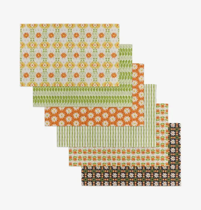 Not Paper Towel™ Set | Microfiber | Mindful Mix Orange/Yellow/Green