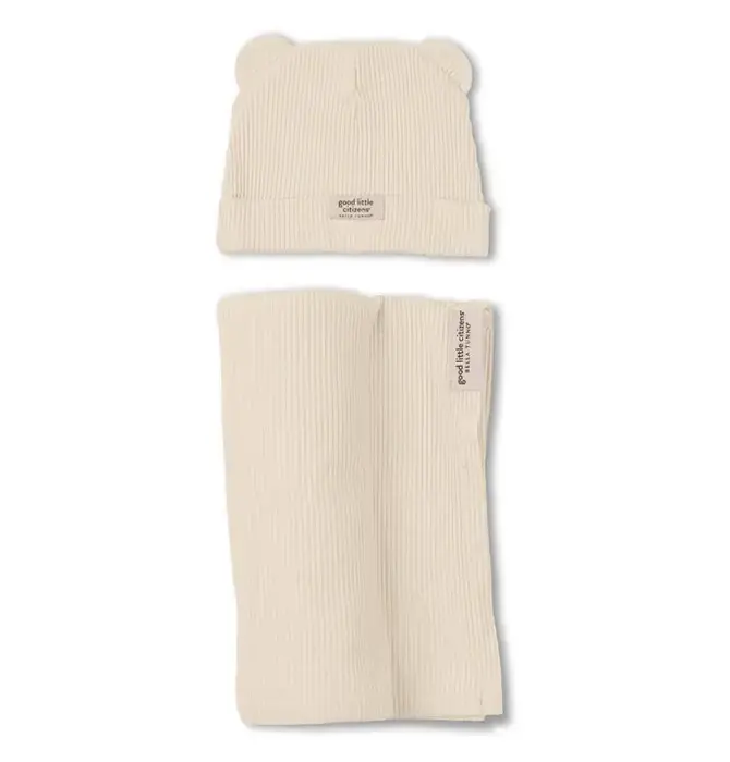 Swaddle & Beanie Set | Linen Rib
