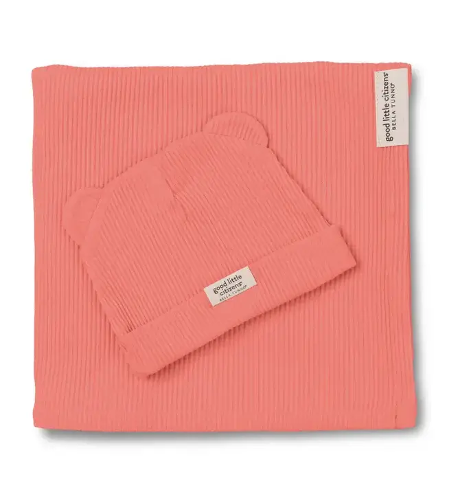 Swaddle & Beanie Set | Linen Rib
