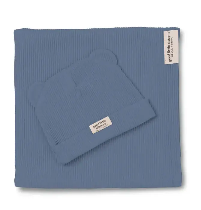 Swaddle & Beanie Set | Linen Rib
