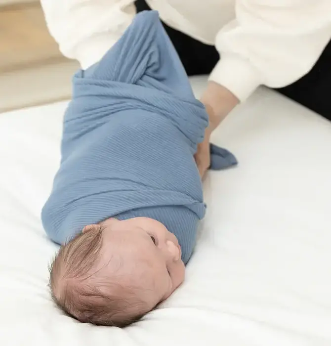 Swaddle & Beanie Set | Linen Rib