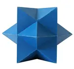 Dog Chew Toy | Geometric Blue Star | Natural Rubber