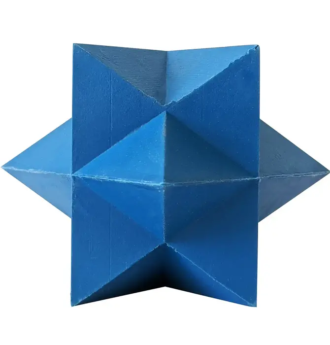 Dog Chew Toy | Geometric Blue Star | Natural Rubber
