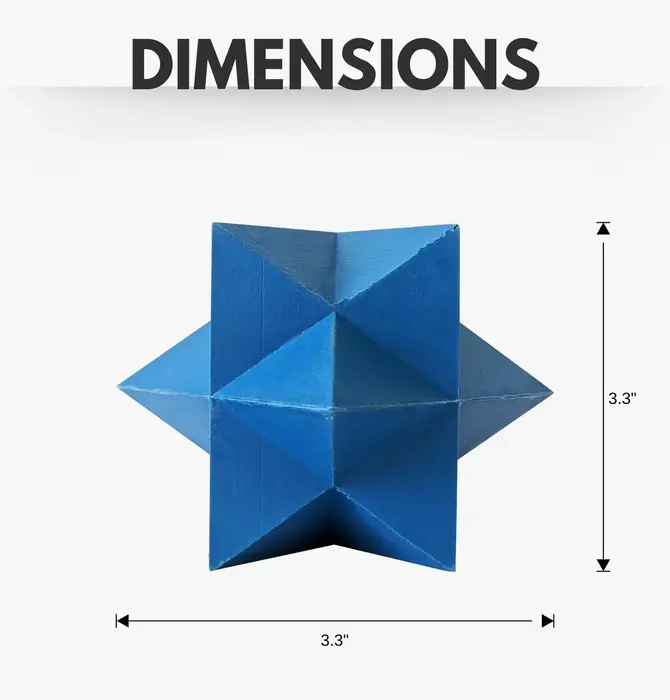 Dog Chew Toy | Geometric Blue Star | Natural Rubber