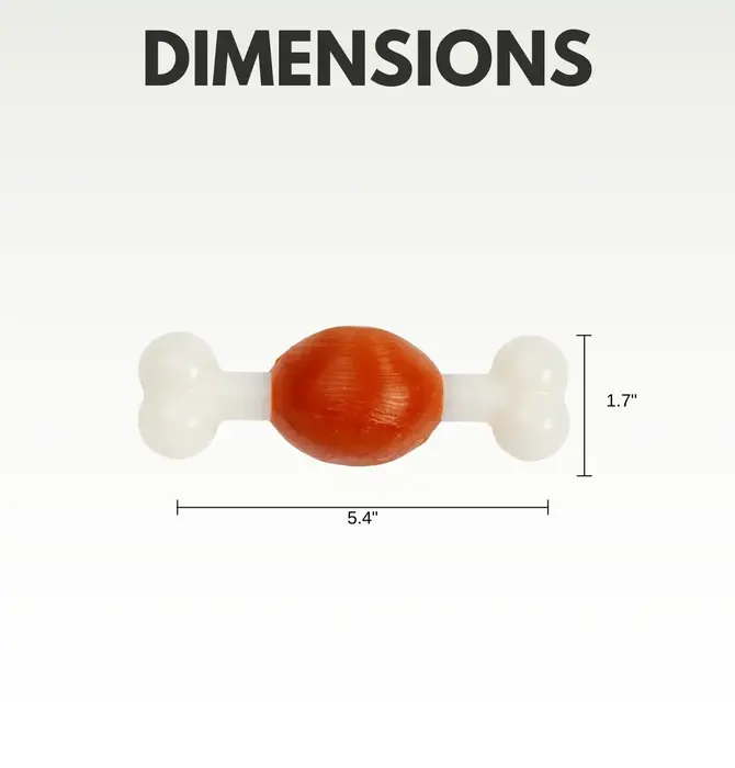 Dog Chew Toy | Beef Flavored  | Natural Rubber + Nylon | Small Breed