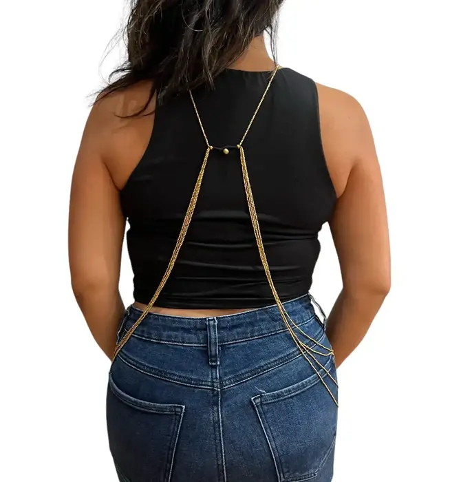 Body Chain | Beaded Brass