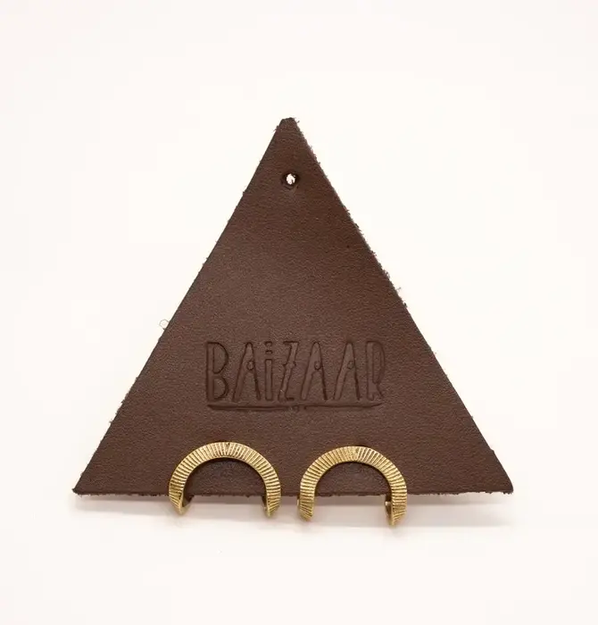 Earring | Hugging Stud | Brass