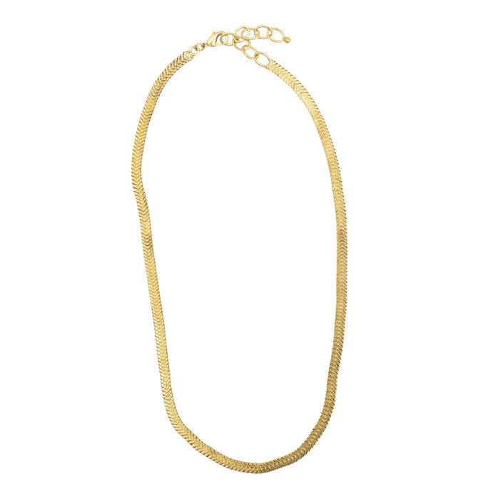Necklace | Brass 3D Slink Chain 16"