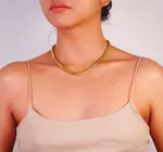 Necklace | Brass 3D Slink Chain 16"