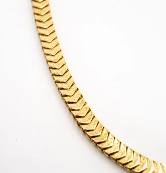 Necklace | Brass 3D Slink Chain 16"