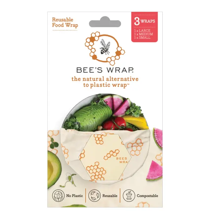 Bees Wrap | Honeycomb Print | 3-Pack Assorted
