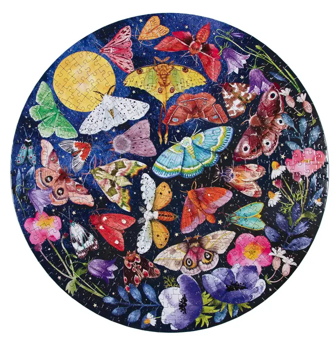 Puzzle | 500-Piece Round | Moths
