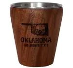 Shot Glass | Oklahoma Engraved | Acacia + Stainless Steel