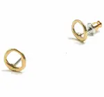 Earrings | Open Circle Studs | 24KGP