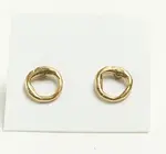 Earrings | Open Circle Studs | 24KGP