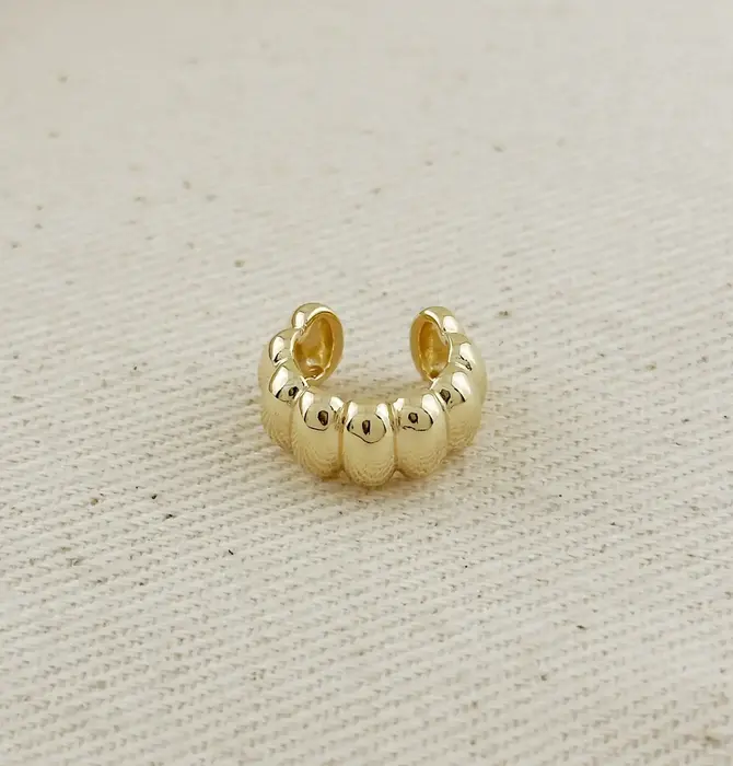 Earrings | Scalloped Ear Cuff | 18KGF