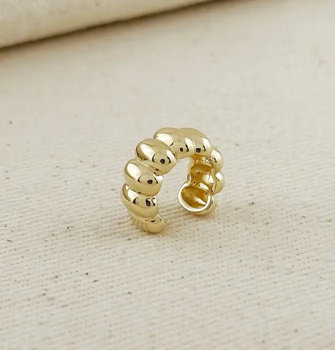 Earrings | Scalloped Ear Cuff | 18KGF