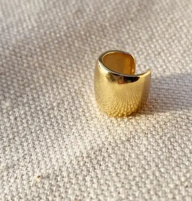 Earrings | Bold Plain Ear Cuff | 18KGF