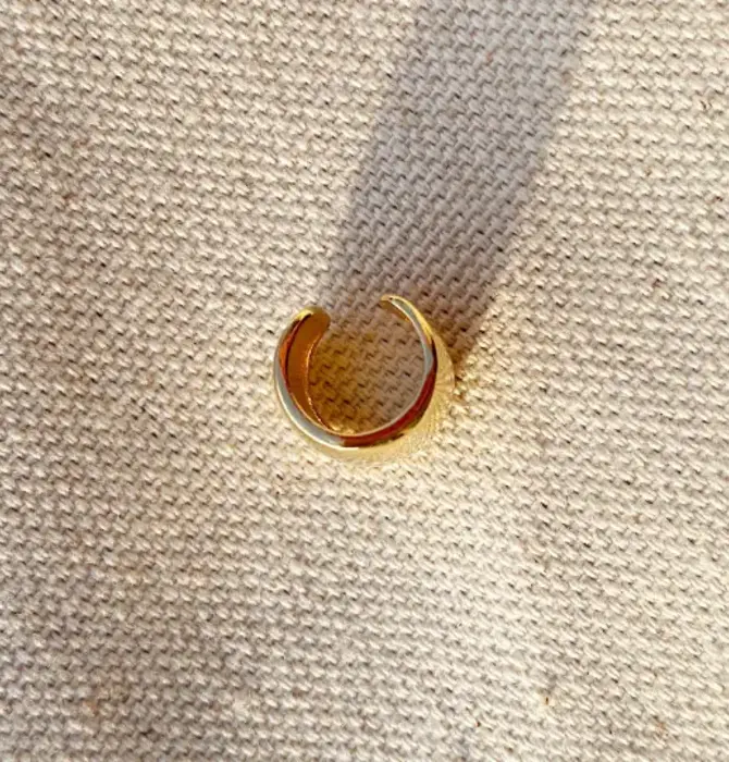 Earrings | Bold Plain Ear Cuff | 18KGF