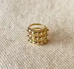 Earrings | Triple Short Spike Ear Cuff | 18KGF