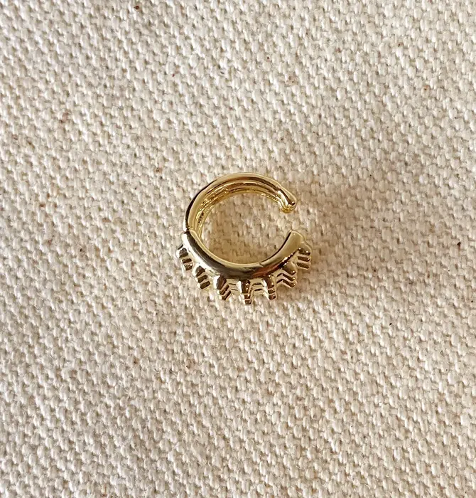 Earrings | Triple Short Spike Ear Cuff | 18KGF