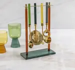 Bar Tool Set | Niko | Jewel-Toned Glass