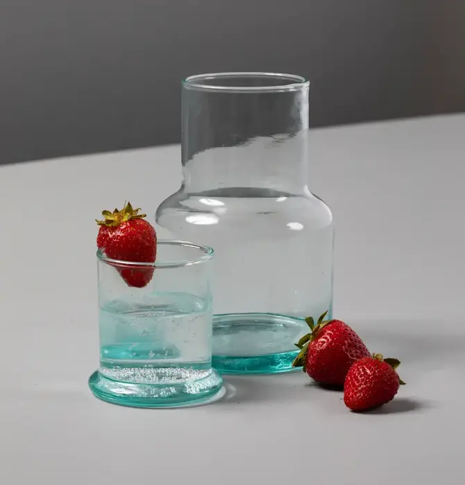 Carafe & Tumbler Set | Bedside | Recycled Glass