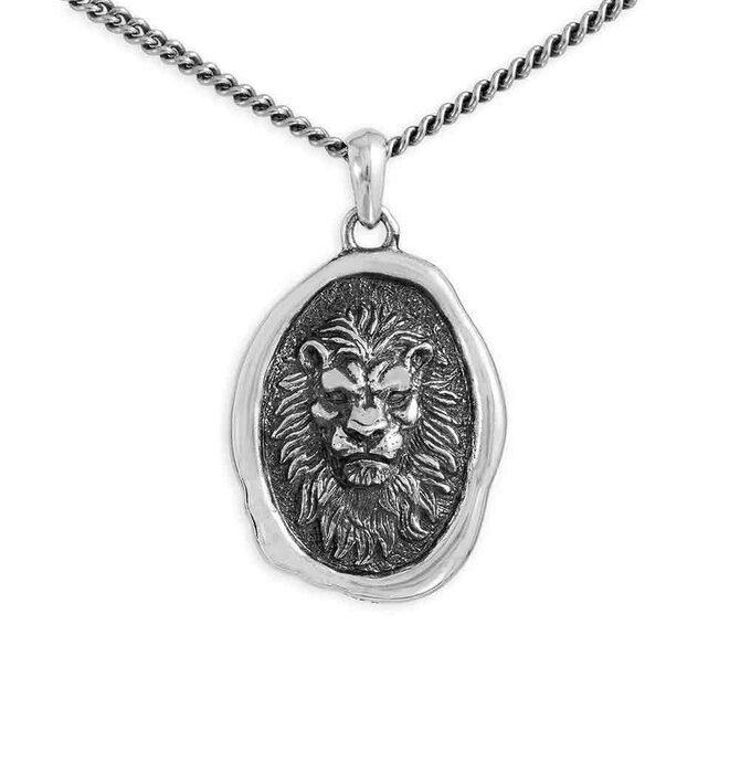 Necklace | Lion Pendant 22" | Sterling Silver