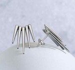 Earrings | Large Five Spike Post | Sterling Silver