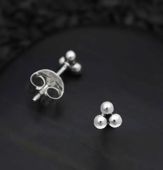 Earring Set | Sterling 3 Dots Post