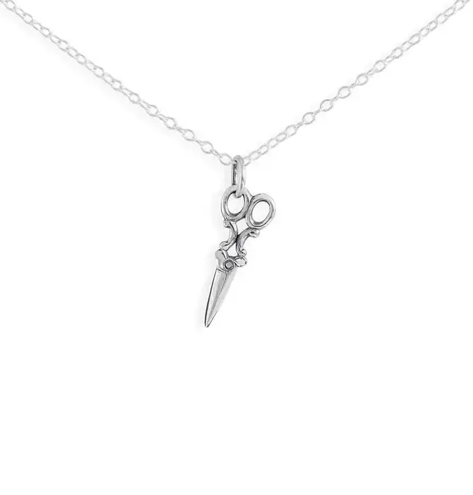 Necklace | Scissors Charm 16-18" | Sterling Silver