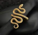 Ring | Adjustable Textured Snake | Bronze