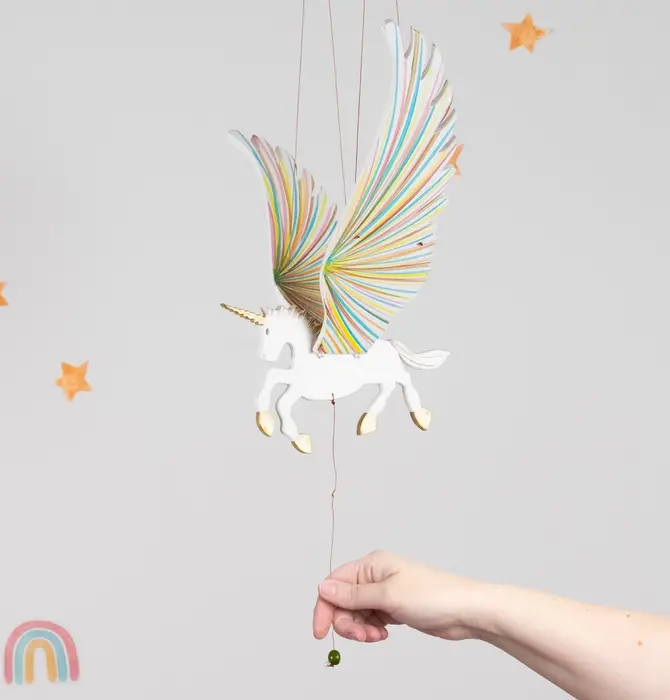 Mobile | Flying | Unicorn Golden
