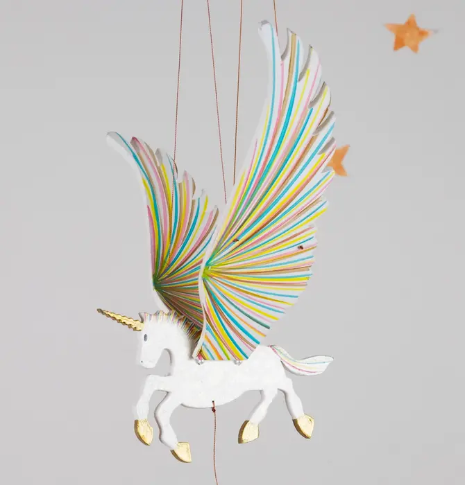 Mobile | Flying | Unicorn Golden