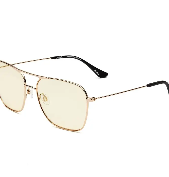 Caddis Reading Glasses | Hooper | Polished Gold | Light Yellow FRQ