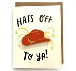 Card + Wood Magnet | Hats Off to Ya!