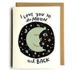 Card + Wood Magnet | Love You to the Moon & Back