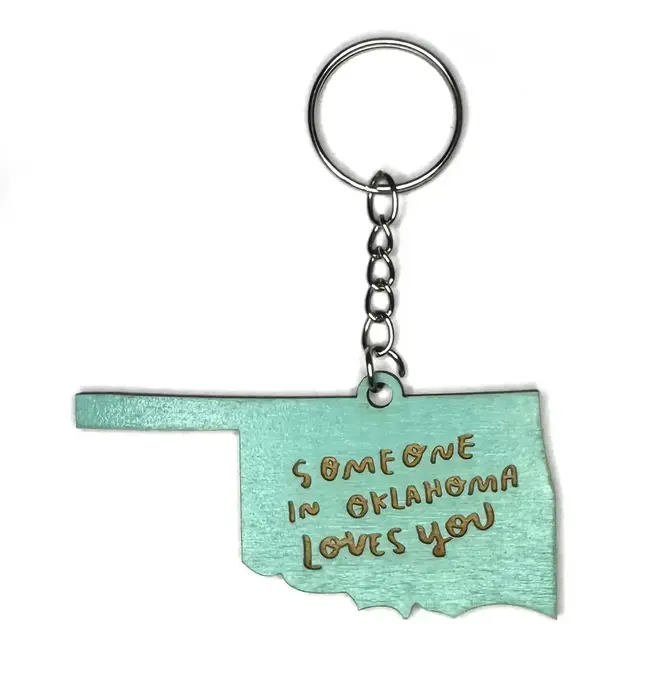 Keychain | Someone in Oklahoma Loves You | Natural