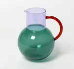 Jug | Pablo Glass | Large | Teal/Lilac/Amber