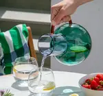 Jug | Pablo Glass | Large | Teal/Lilac/Amber