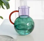 Jug | Pablo Glass | Large | Teal/Lilac/Amber