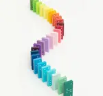 Game | Dominoes | Handpainted Wooden | Gradient
