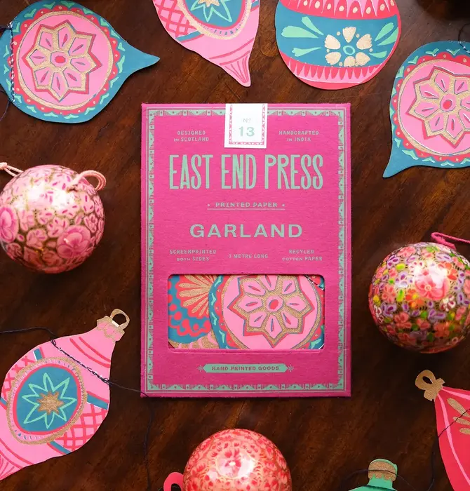 Garland | Recycled Cotton Paper | Bauble Ornaments
