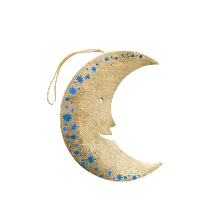 Ornament | Recycled Paper Board | Crescent Moon
