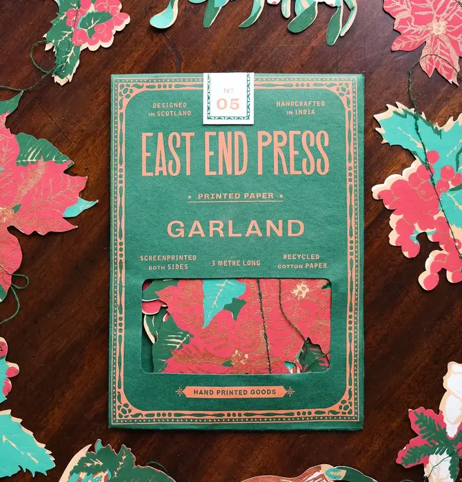 Garland - Recycled Cotton Paper | Winter Foliage