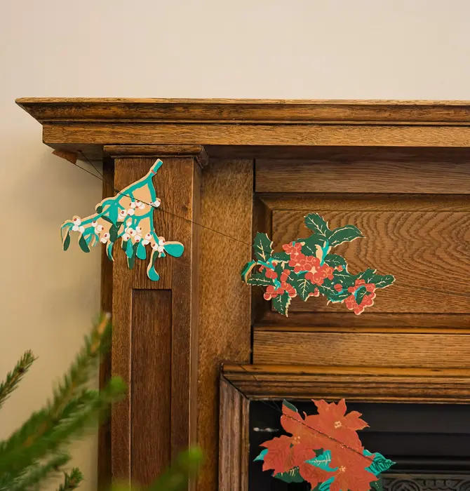 Garland - Recycled Cotton Paper | Winter Foliage