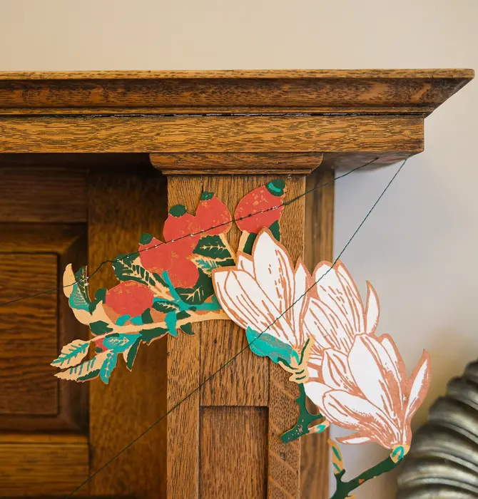 Garland - Recycled Cotton Paper | Winter Foliage