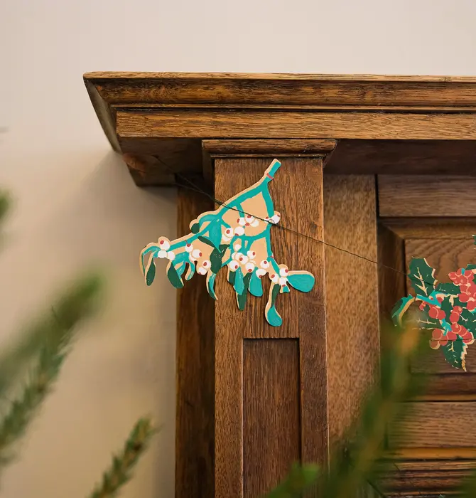 Garland - Recycled Cotton Paper | Winter Foliage